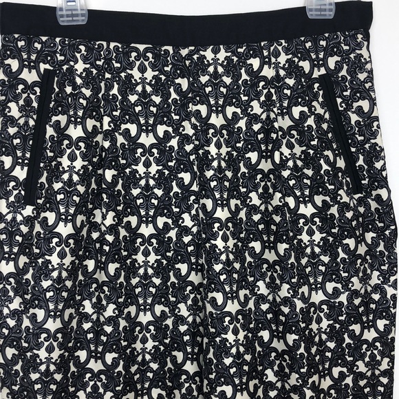 Robert Rodriguez Black Patterned Pull On 100% Silk Pants Size 8 - Picture 3 of 9